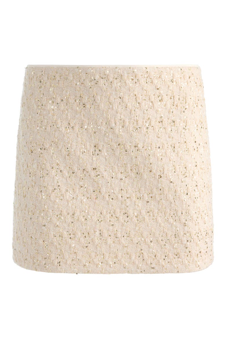 Rubi Metallic Tweed Miniskirt, Alternate, color, NATURAL