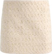 Alice + Olivia Rubi Metallic Tweed Miniskirt