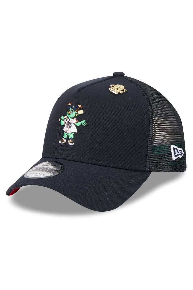 Men's New Era  Navy Houston Astros 2025 Big League Chew A-Frame 9FORTY Adjustable Trucker Hat, Main, color, Navy