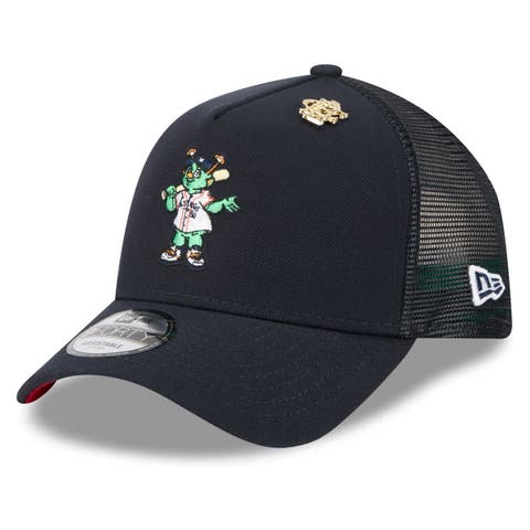 Men's New Era  Navy Houston Astros 2025 Big League Chew A-Frame 9FORTY Adjustable Trucker Hat