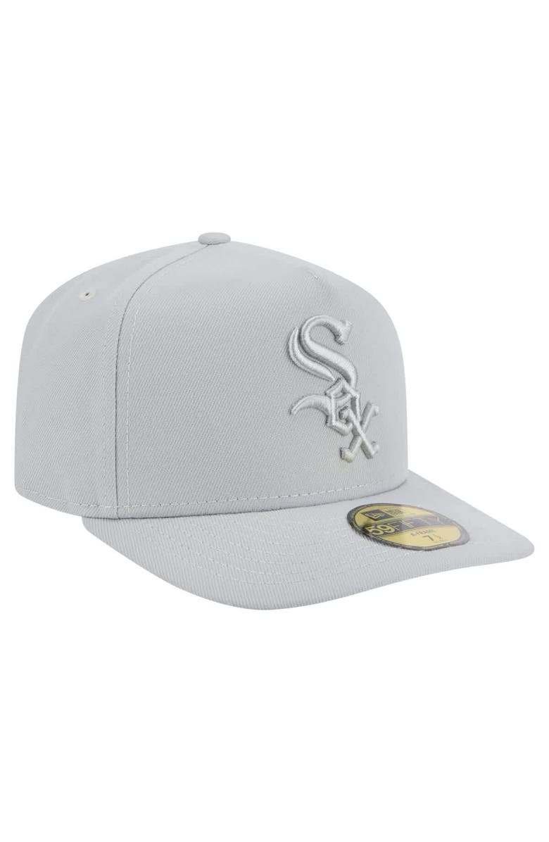 New Era Men's New Era  Gray Chicago White Sox Colorpack A-Frame 59FIFTY Fitted Hat, Alternate, color, 