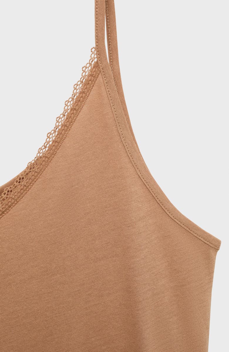 MANGO Lace Trim Nightgown, Alternate, color, 