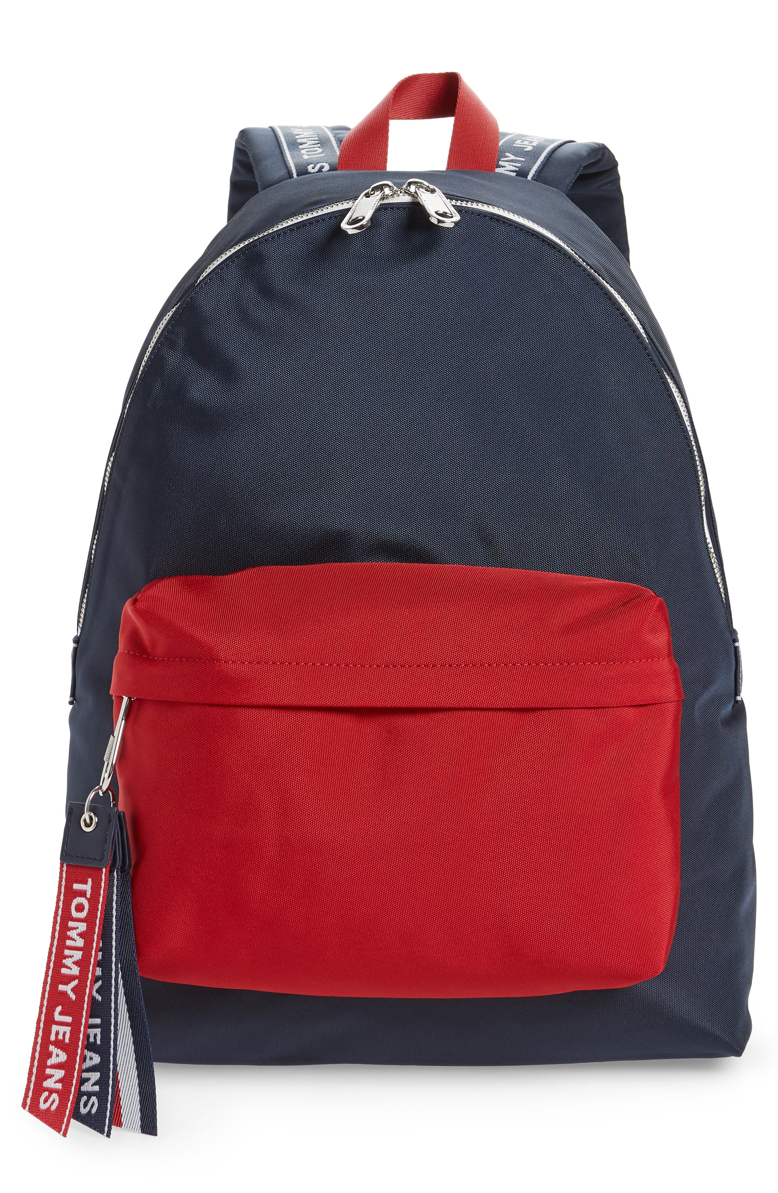 TOMMY JEANS Water Resistant Logo Backpack, Main, color, 