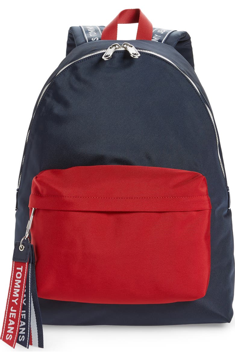 TOMMY JEANS Water Resistant Logo Backpack, Main, color,