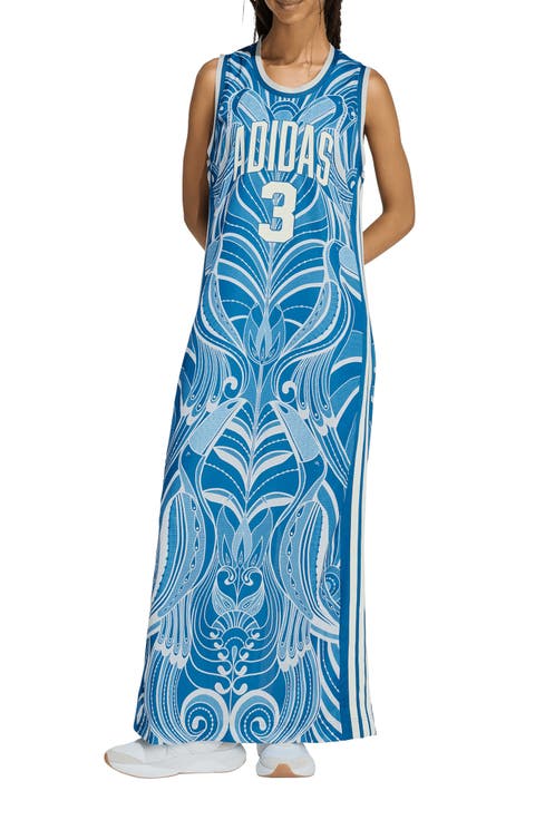 Farm Rio 3-Stripes Jersey Dress