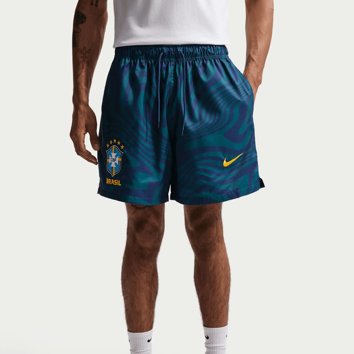 Men's Nike Teal Brazil National Team 2026 Club Flow Shorts (Men