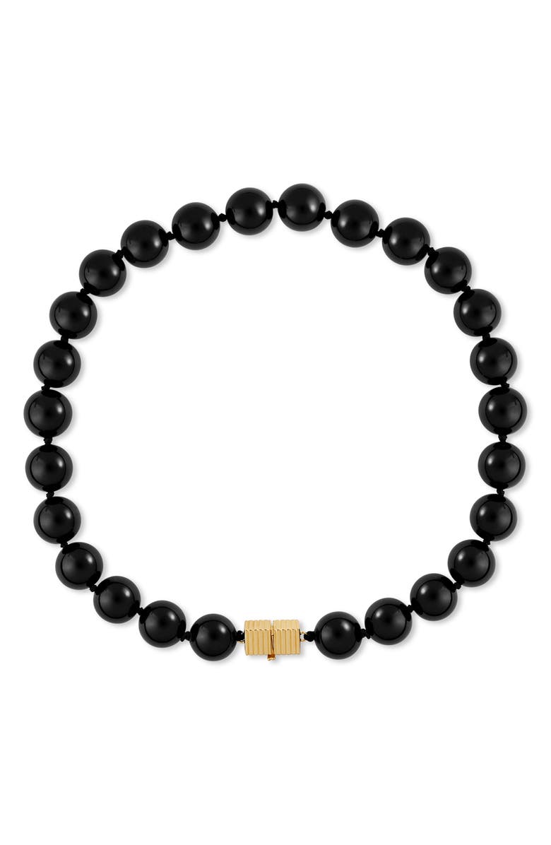 IVI Los Angeles Linda Onyx Beaded Necklace, Main, color,