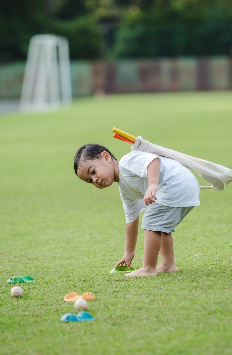 PlanToys<sup>®</sup> 8-Piece Mini Golf Playset, Alternate, color, Brown