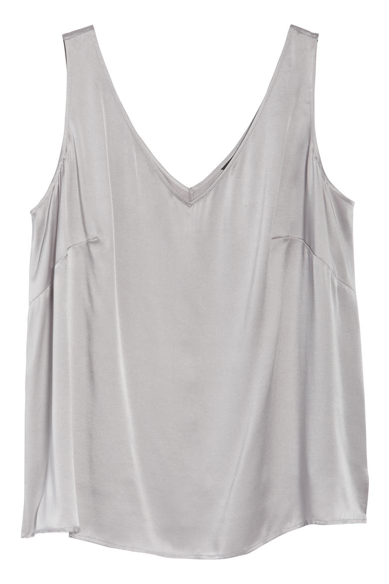 Silk Tank Top, Alternate, color, GREY