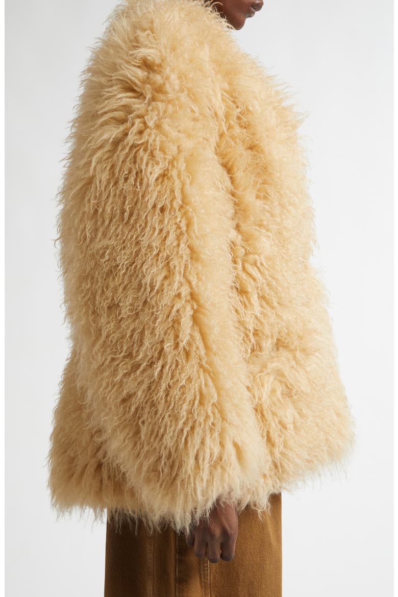 Mylae Faux Fur Coat, Alternate, color, PALE YELLOW