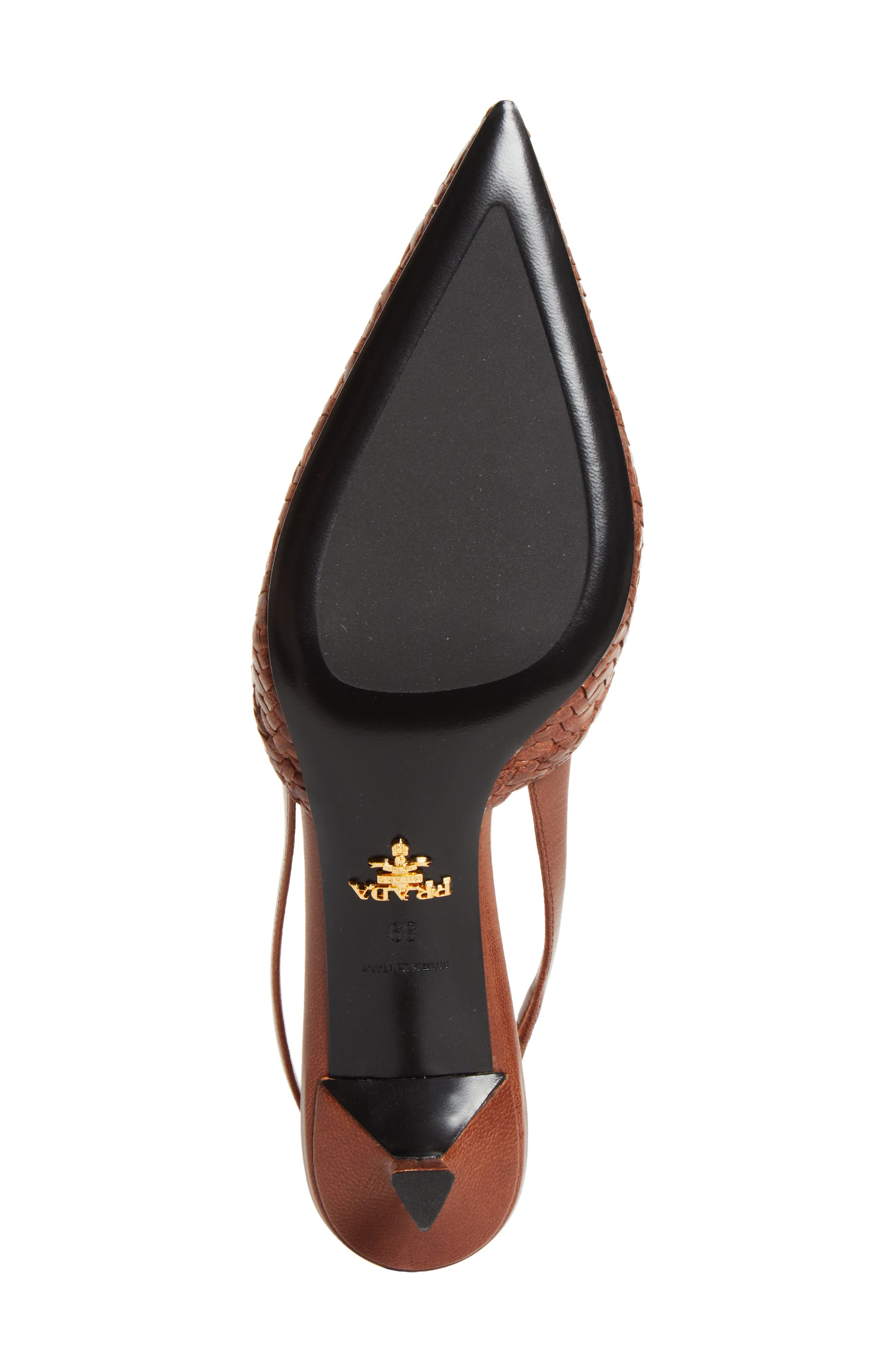 Woven Slingback Sandal, Alternate, color, COGNAC