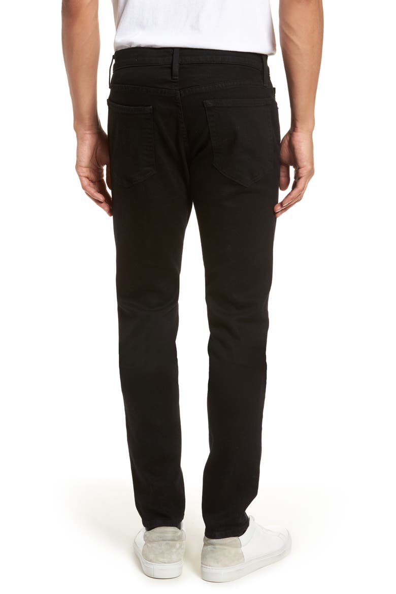 L'Homme Skinny Fit Jeans, Alternate, color, NOIR