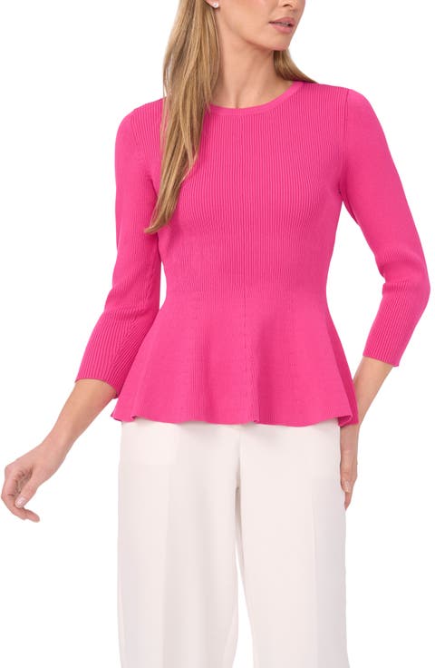 Rib Peplum Sweater