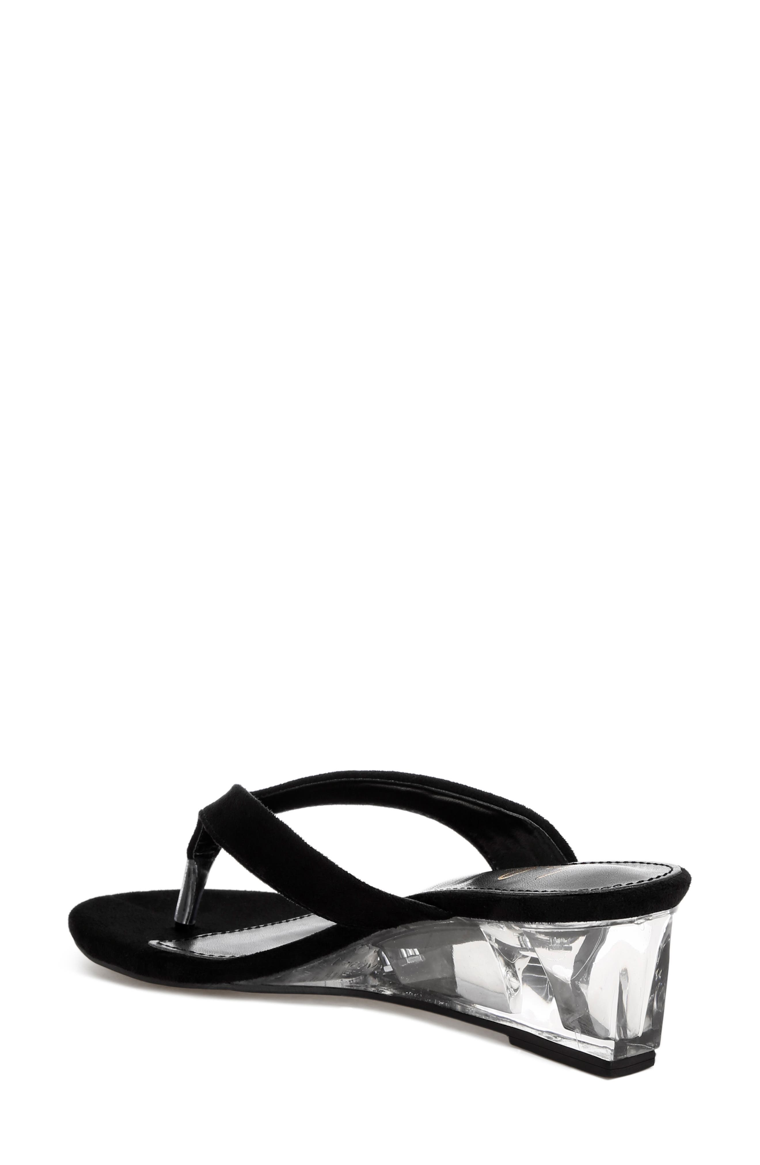 Zabila Wedge Heel Sandal, Alternate, color, BLACK SUEDE