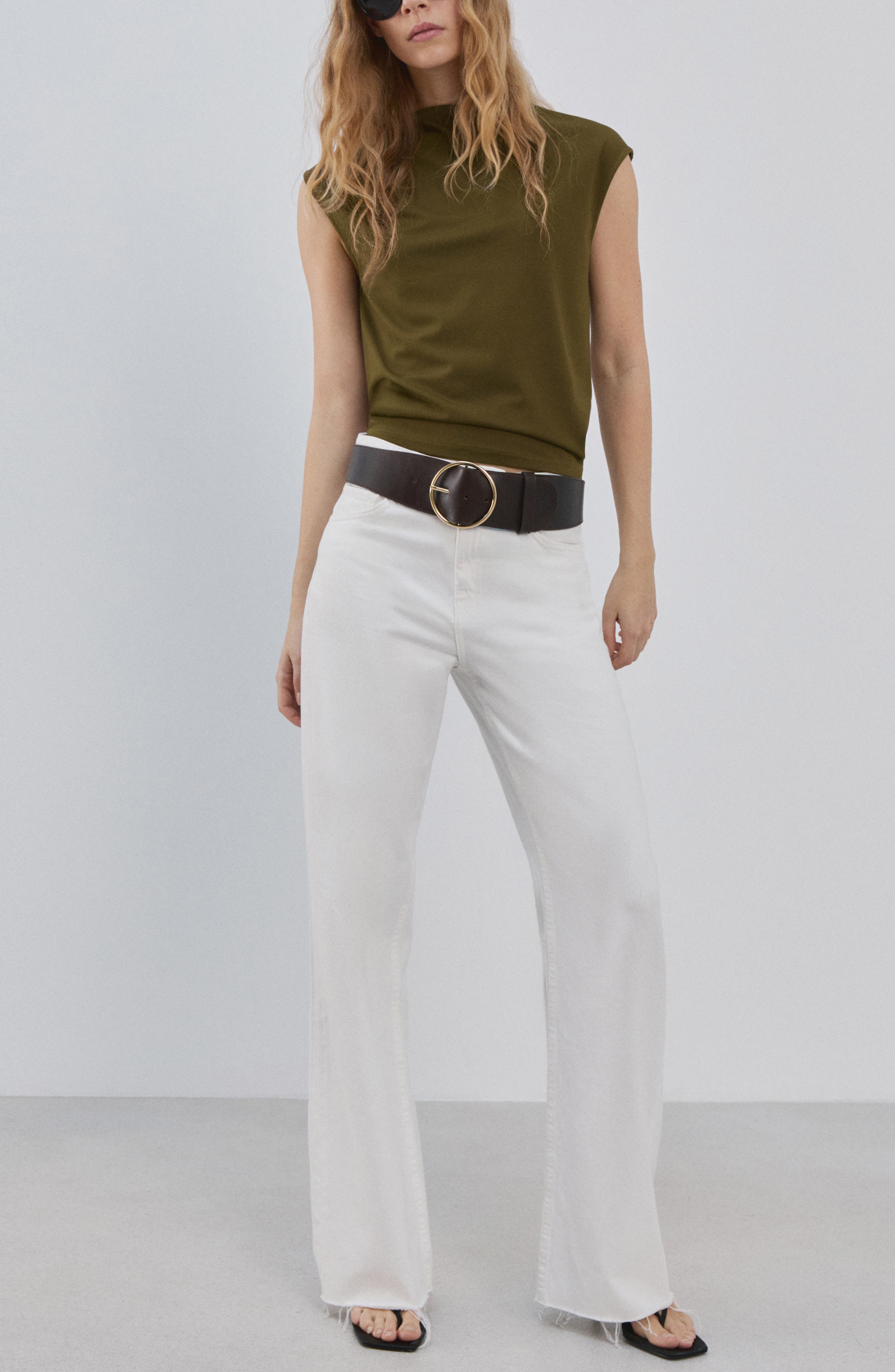Gathered Asymmetric Neck Top - image 2