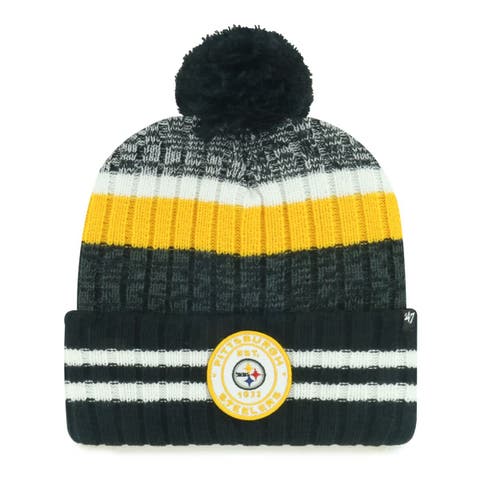 Men's '47 Pittsburgh Steelers Quiver Cuffed Knit Hat with Pom
