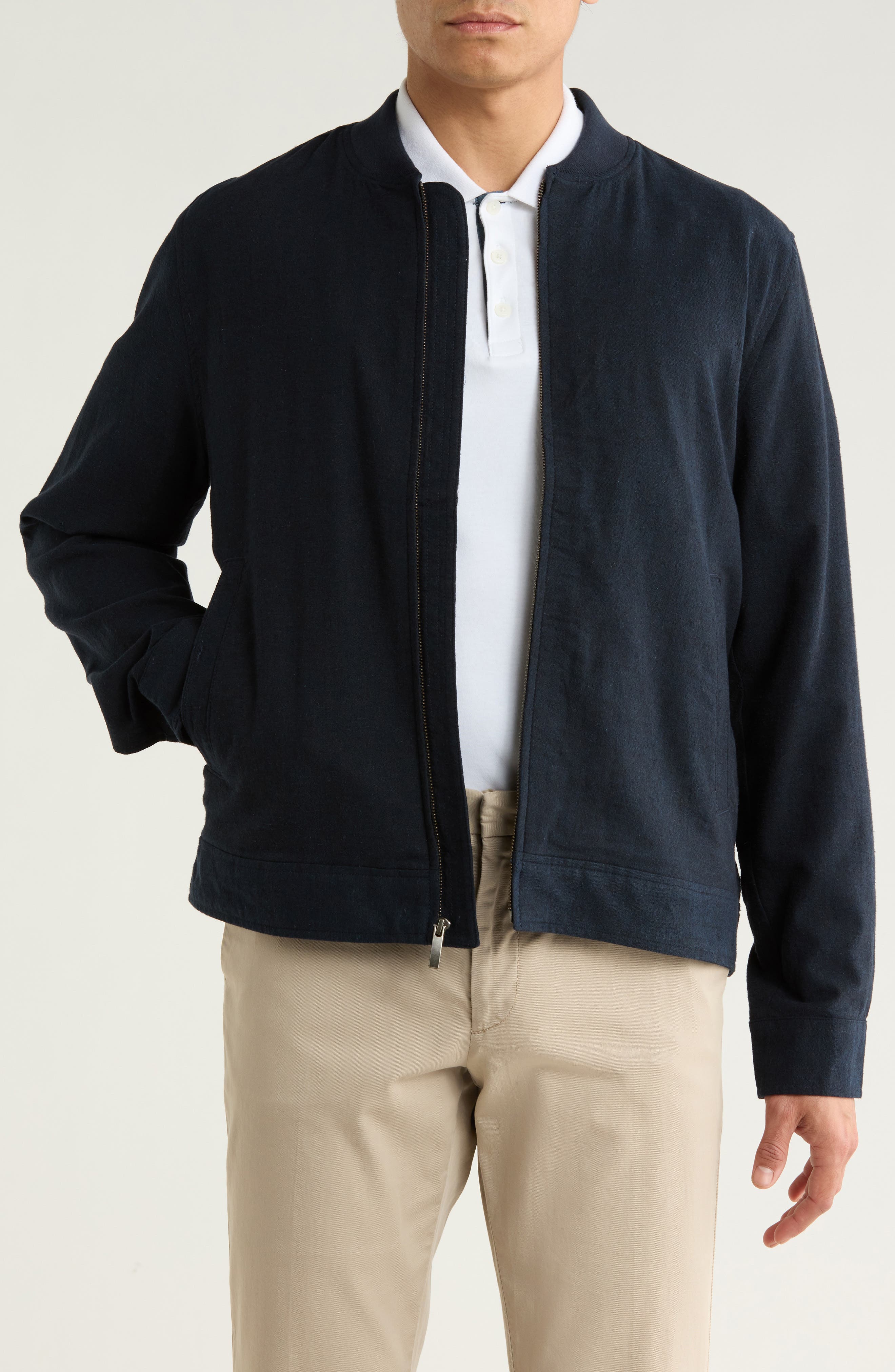 Linen Blend Bomber - image 3