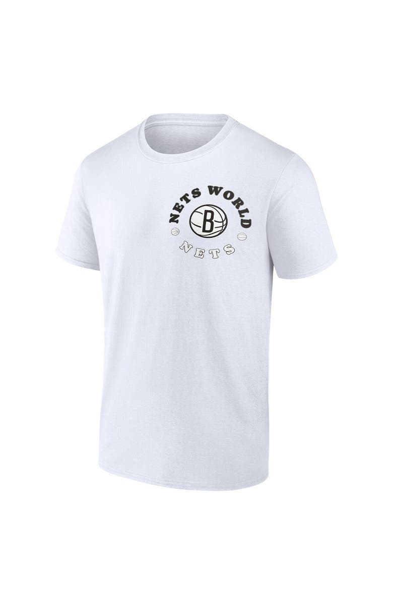 FANATICS Men's Fanatics Branded White Brooklyn Nets Street Collective T-Shirt, Alternate, color, White