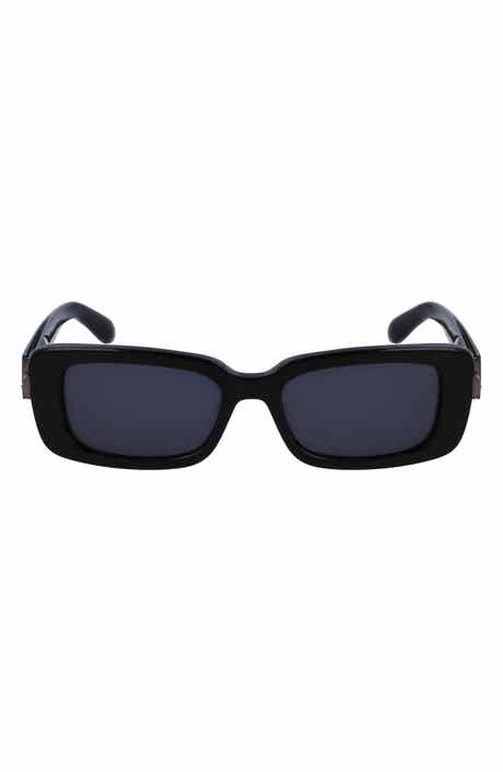 FERRAGAMO Gancini Evolution 52mm Rectangular Sunglasses