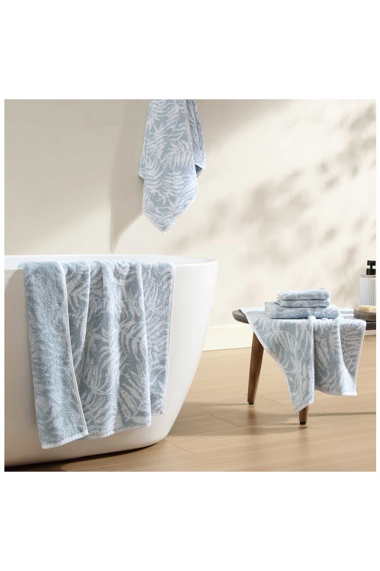 Art of Palms 6-Piece Towel Set, Alternate, color, LIGHT PASTEL BLUE