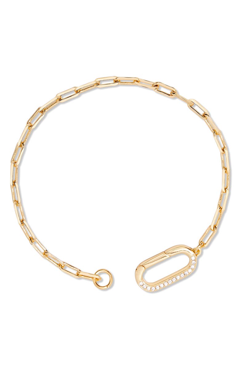 Brook and York Petra Paperclip Link Bracelet, Alternate, color, Gold