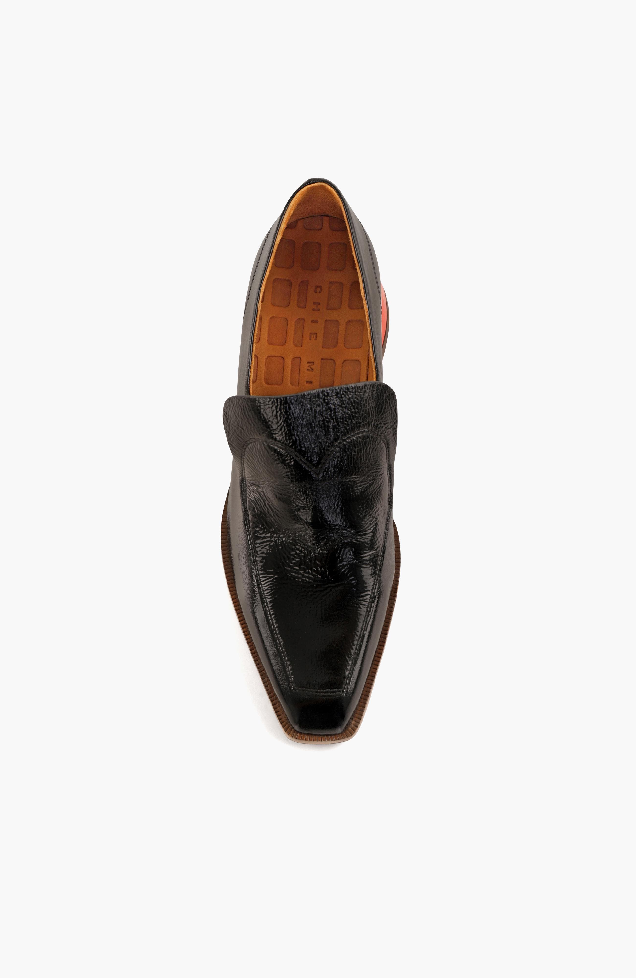 Patent Leather Elastic-Strap Pump, Alternate, color, Black