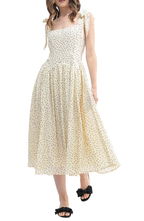 Tie Shoulder Maxi Dress