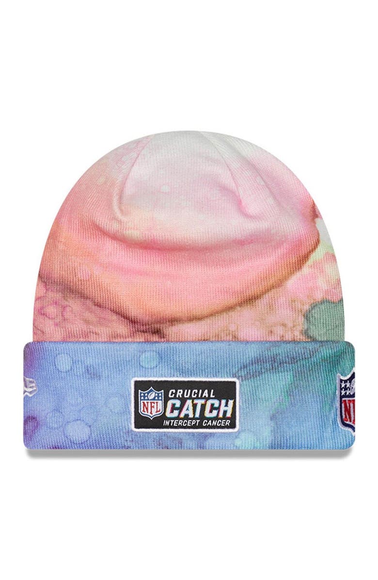 New Era Men's New Era Pink 2022 NFL Crucial Catch Knit Hat, Alternate, color,
