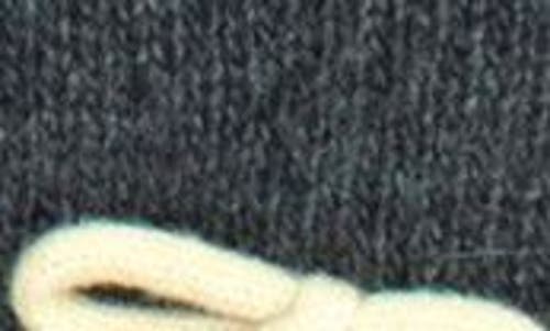 Portolano Bow Trim Scarf In Gray