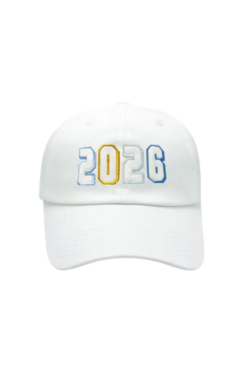 Bits & Bows New Year's 2026 Adult Baseball Hat, Main, color, White