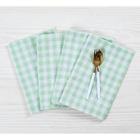 Linen Dinner Napkins - Gingham Check, 20" x 20"