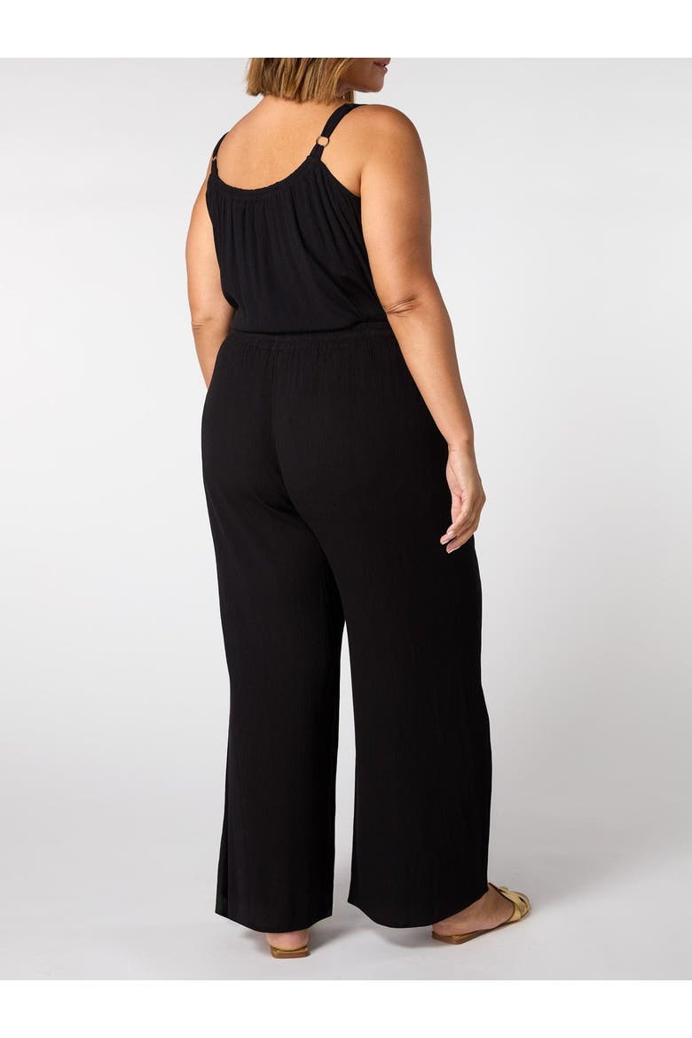 Crinkle Gathered Cami, Alternate, color, Black