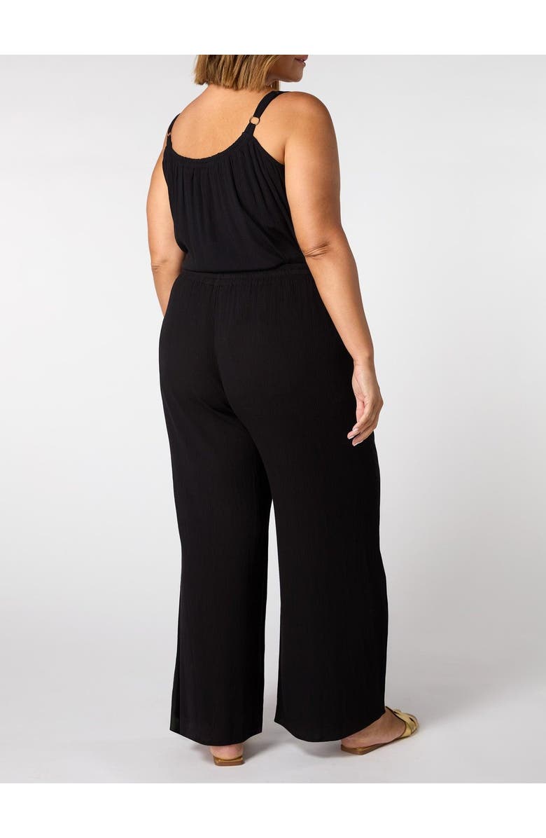 Live Unlimited Crinkle Gathered Cami, Alternate, color, Black