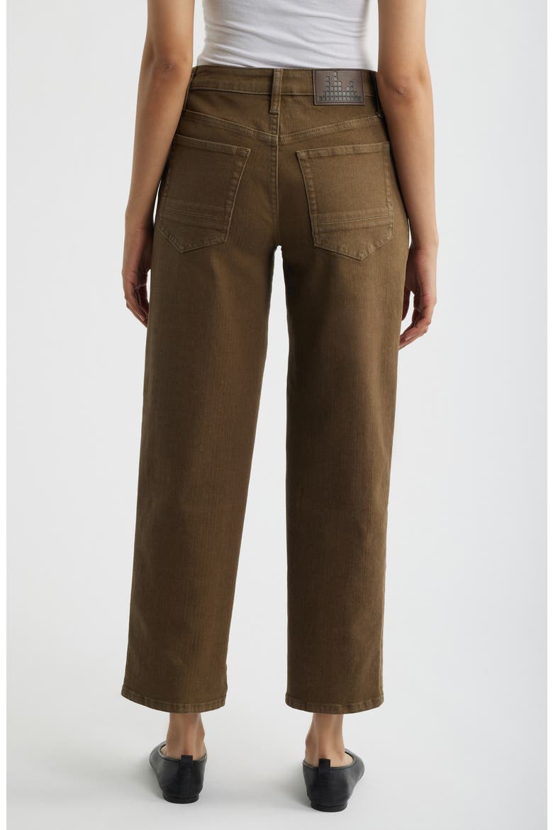 High Waist Relaxed Straight Leg Jeans, Alternate, color, OLIVE