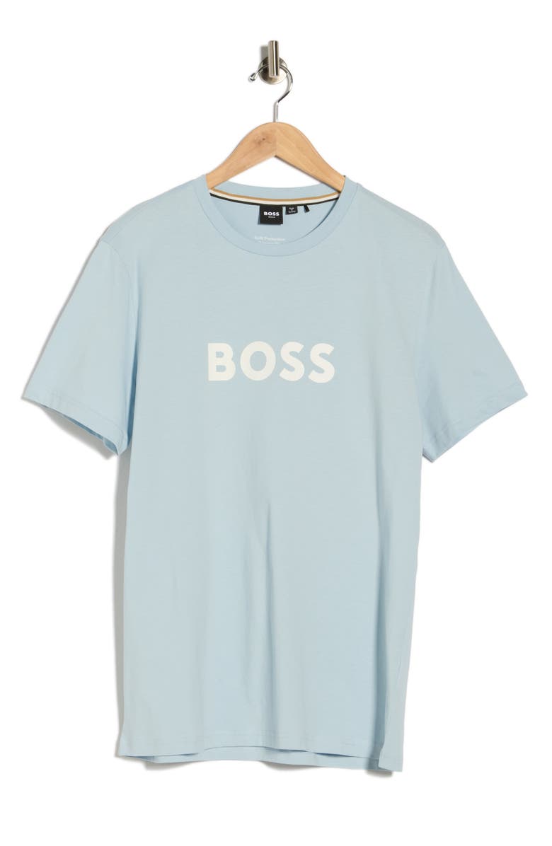 BOSS Logo Graphic T-Shirt, Alternate, color, Light/ Pastel Blue