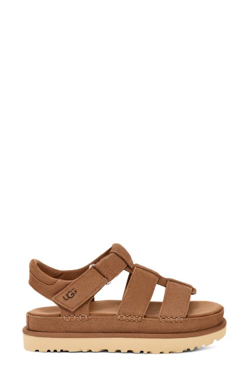 Ugg(r) Goldenstar Strappy Platform Sandal In Chestnut