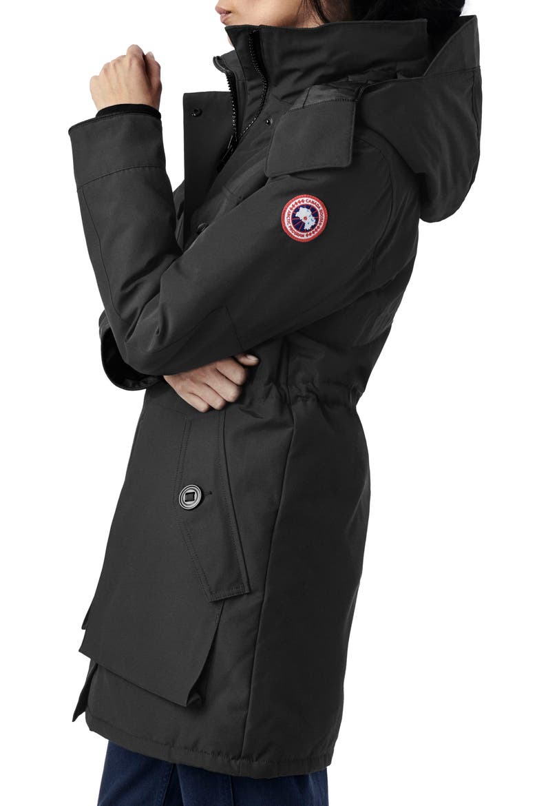 Gabriola Water Resistant Arctic Tech 625 Fill Power Down Parka, Alternate, color, BLACK