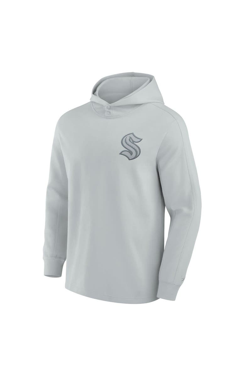 FANATICS Men's Fanatics Gray Seattle Kraken Elements Lightweight Tri-Blend Fleece Hoodie, Alternate, color, Gray