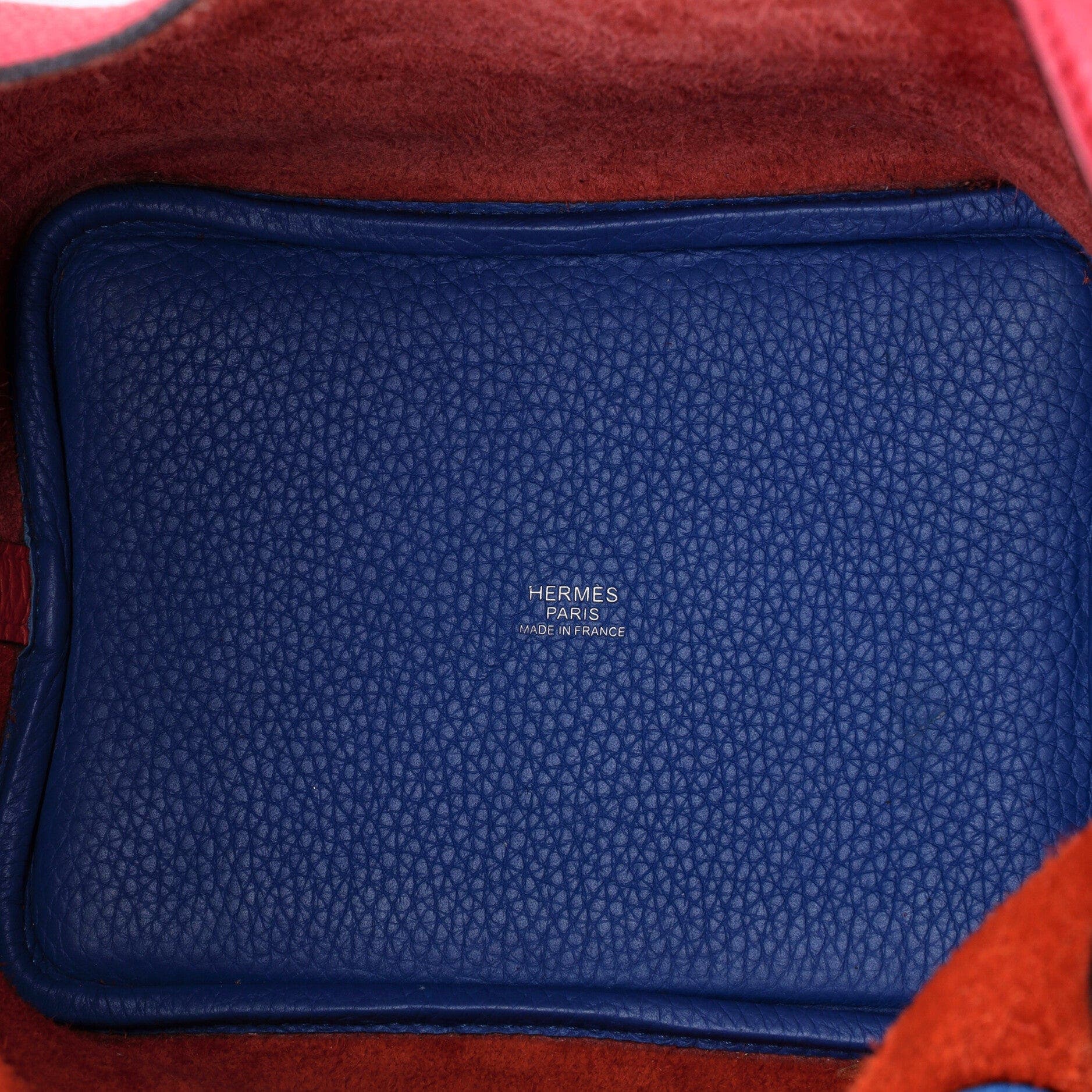 Picotin Lock Bag Tricolor Clemence PM, Alternate, color, Red