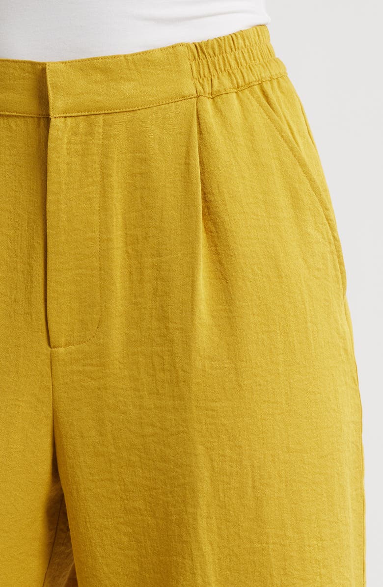 CITY BLUES Pleated Wide Leg Pants, Alternate, color, Dijon