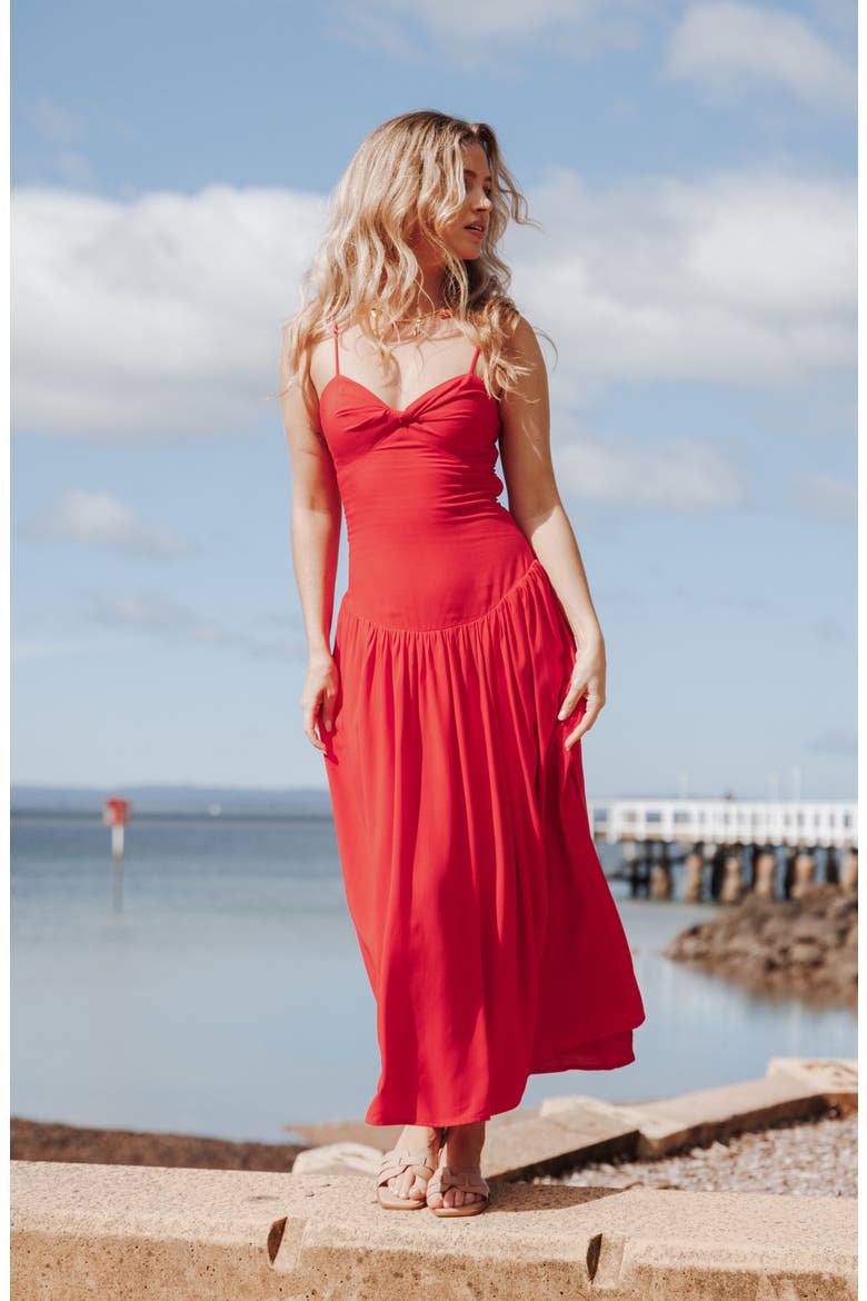 Shanice Maxi Dress, Alternate, color, RED