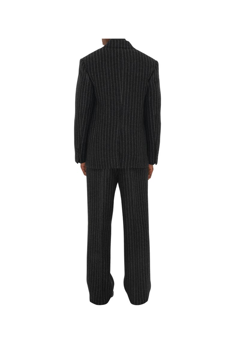 Burberry Pinstriped Wool Blend Tailored Trousers, Alternate, color, 