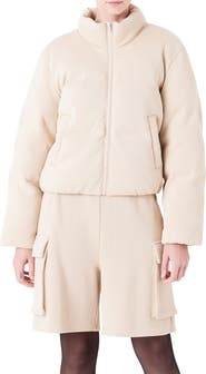 Grey Lab Knit Puffer Jacket