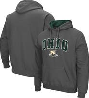 COLOSSEUM Men's Colosseum Charcoal Ohio Bobcats Arch and Logo Pullover Hoodie