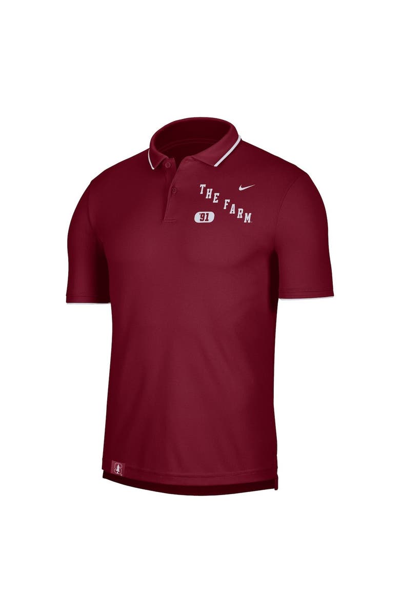 Nike Men's Nike Cardinal Stanford Cardinal Wordmark Performance Polo, Alternate, color, Cardinal