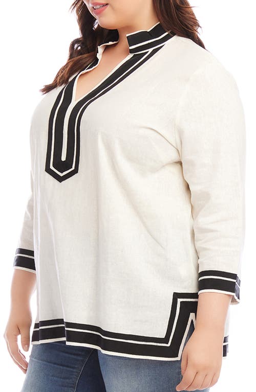 Shop Karen Kane The St. Tropez Linen Blend Tunic In White