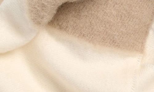 Vince Stripe Scarf In Neutral
