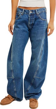 Free People We The Free Fable Low-Rise Twisted Bowed Jeans