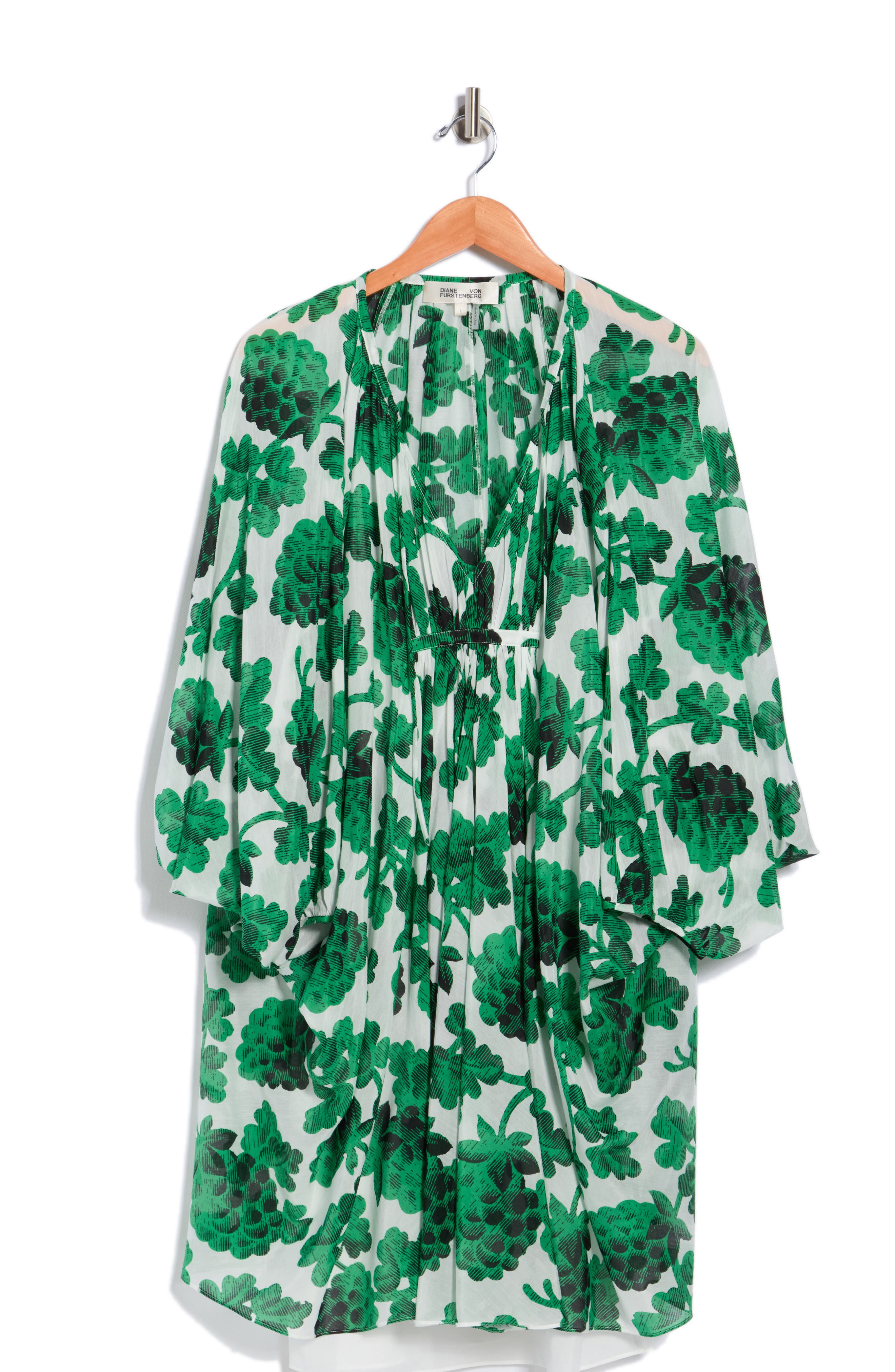 DVF Remi Long Sleeve Cotton & Silk Dress