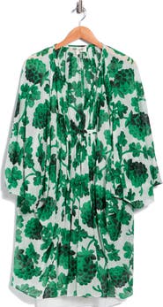 DVF Remi Long Sleeve Cotton & Silk Dress